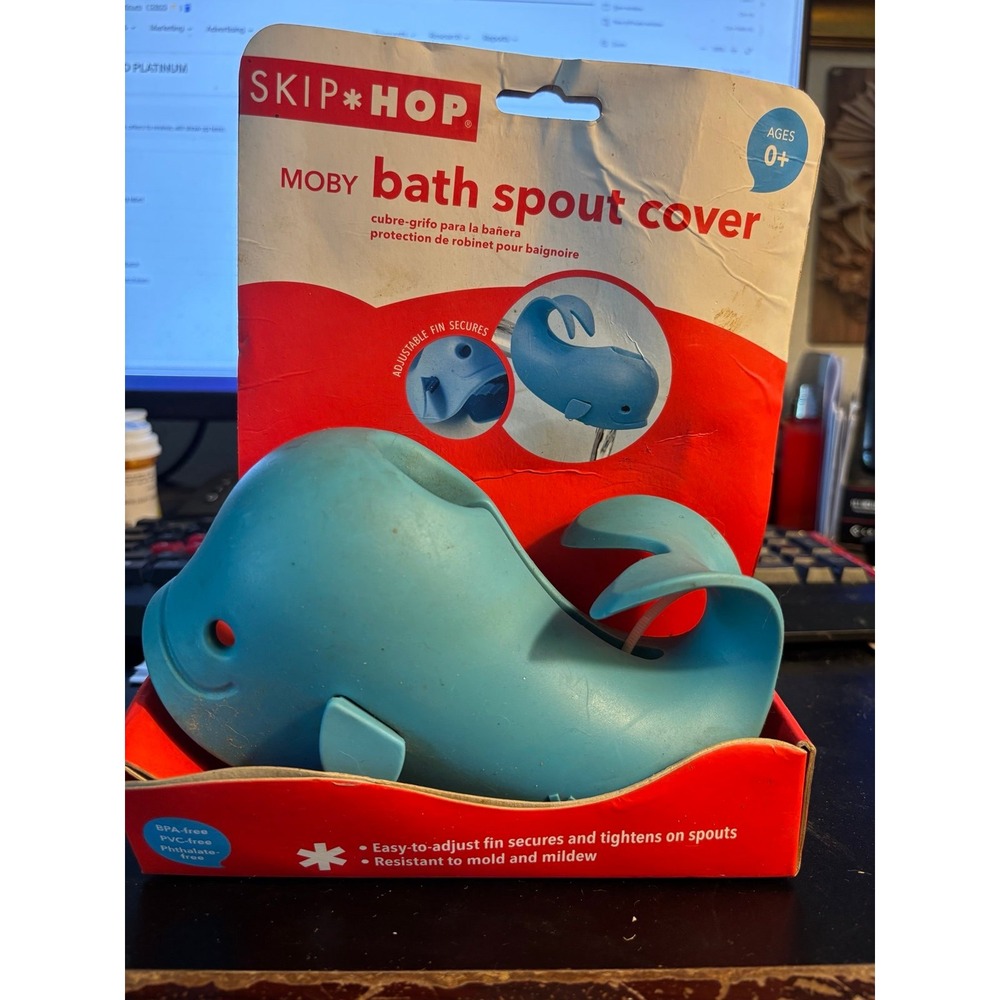 Skip Hop Moby Bath Spout Faucet Cover Blue Whale Baby Child Safety